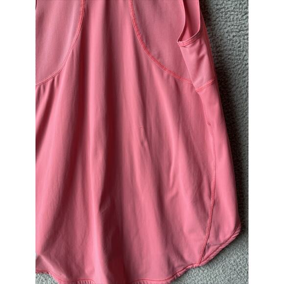 Lululemon Tank Top Medium 8 Mesh Panel Wide Strap Stretchy Salmon Pink Athletic - Picture 7 of 16